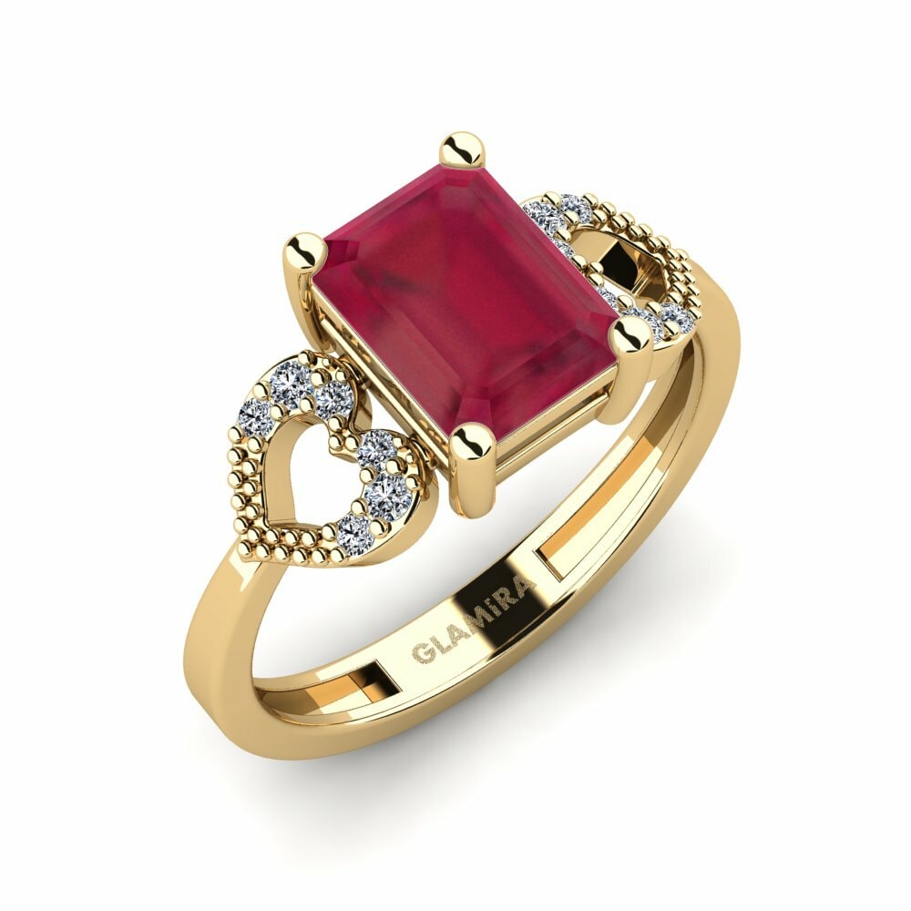 Ruby Engagement Ring Cabbi - Emerald