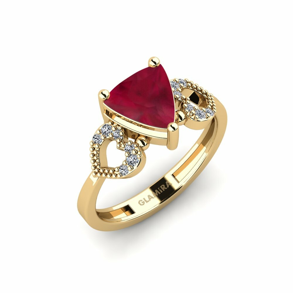 Ruby Engagement Ring Cabbi - Trillion