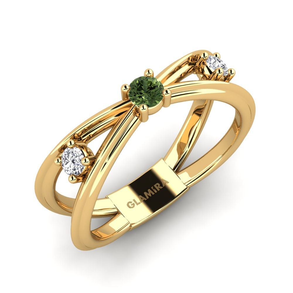 Safira Verde Anel Cacamwri