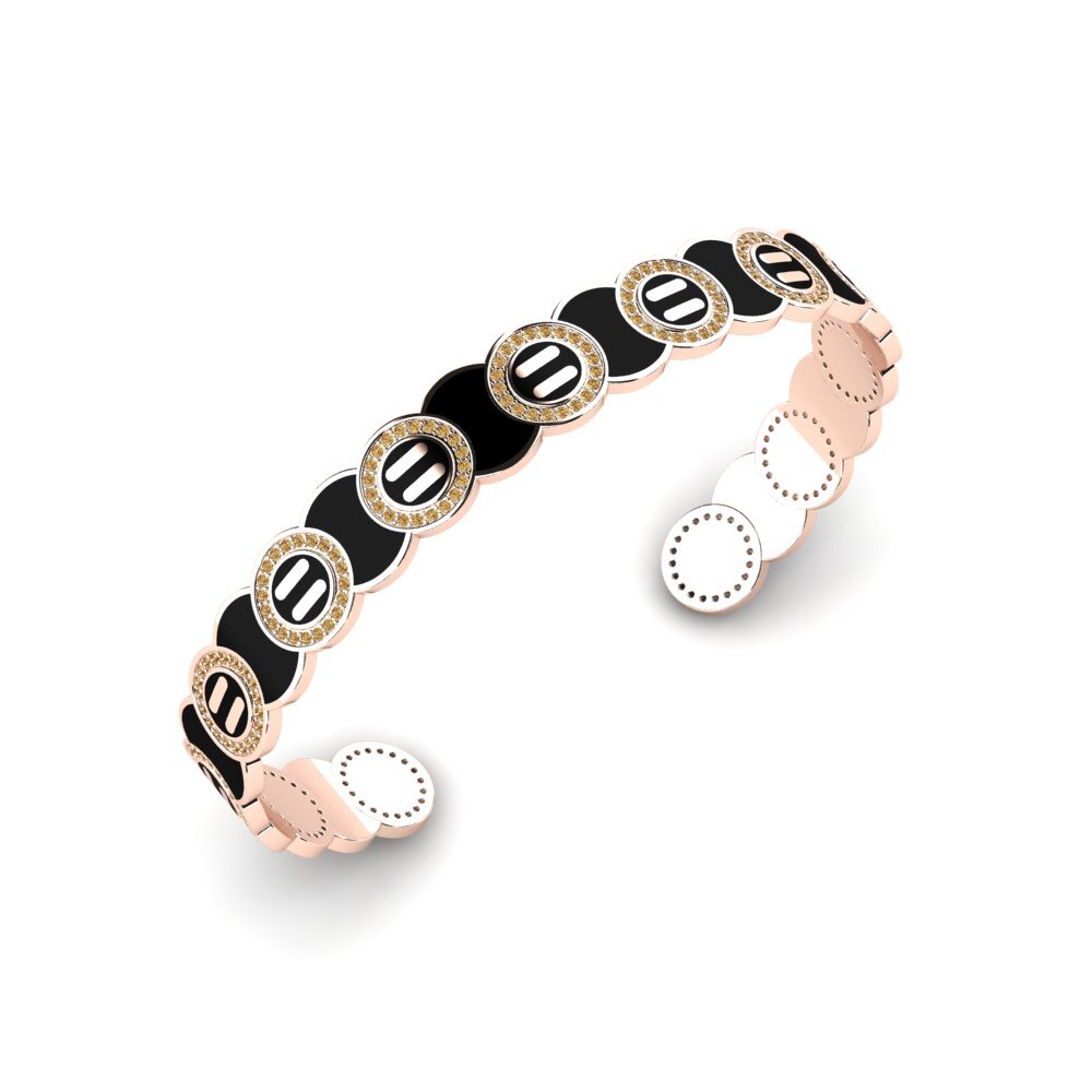 18ct Rose Gold Brown Diamond Men's Bracelet Cacturne