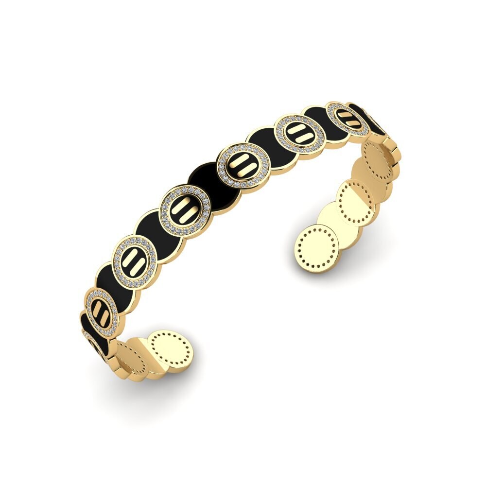 9ct Yellow Gold Zirconia Men's Bracelet Cacturne