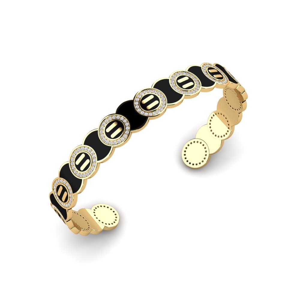 18ct Yellow Gold Lab Grown Diamond Men's Bracelet Cacturne