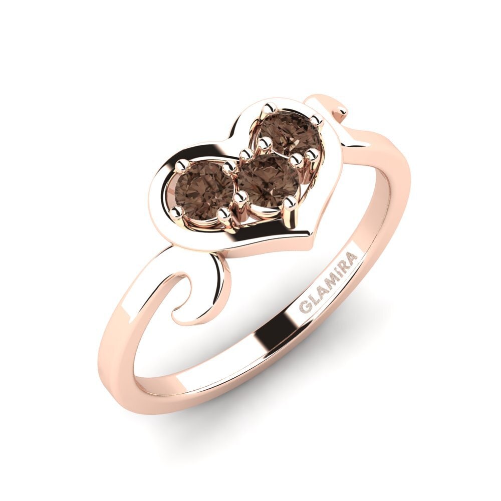 14k Rose Gold Smoky Quartz Ring Cadha