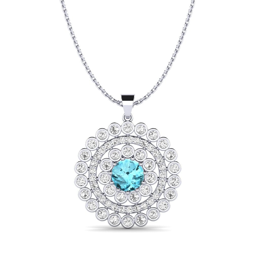 Circón Azul Colgante de Mujer Cadilla