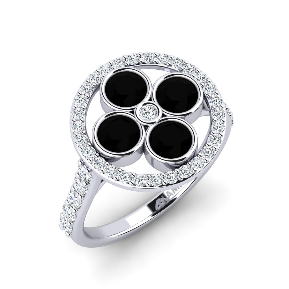 Zafiro negro Anillo Cafarderra