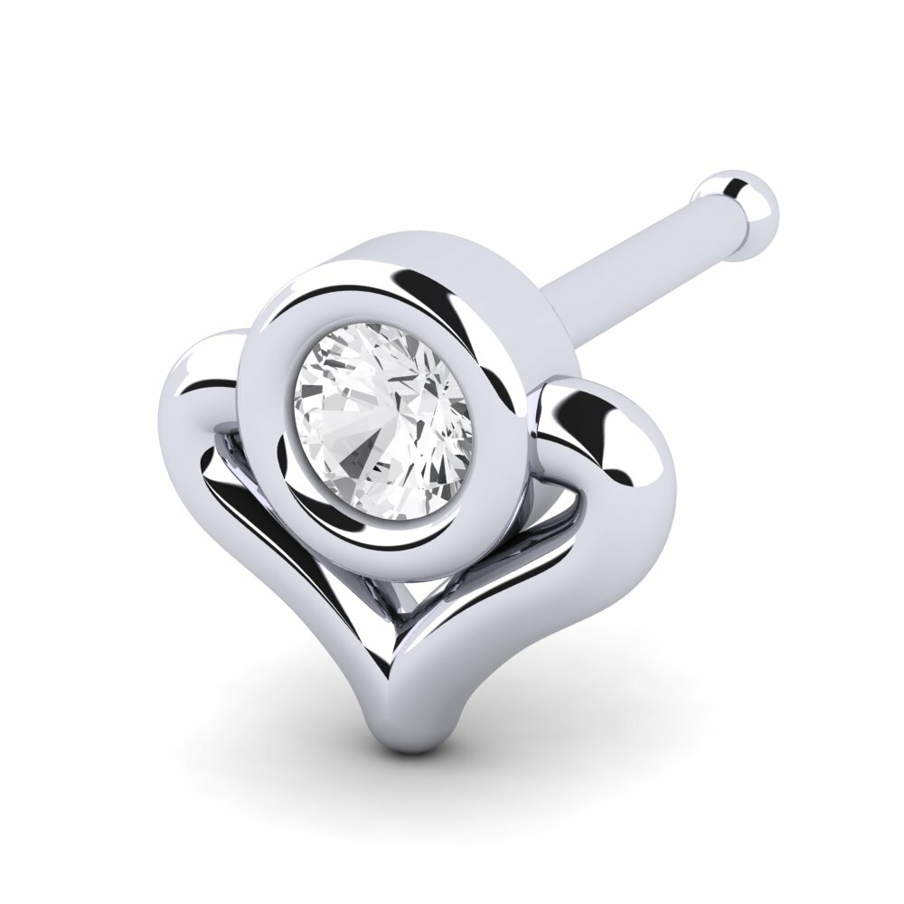 Diamant-saffier Neus Pin Cageless