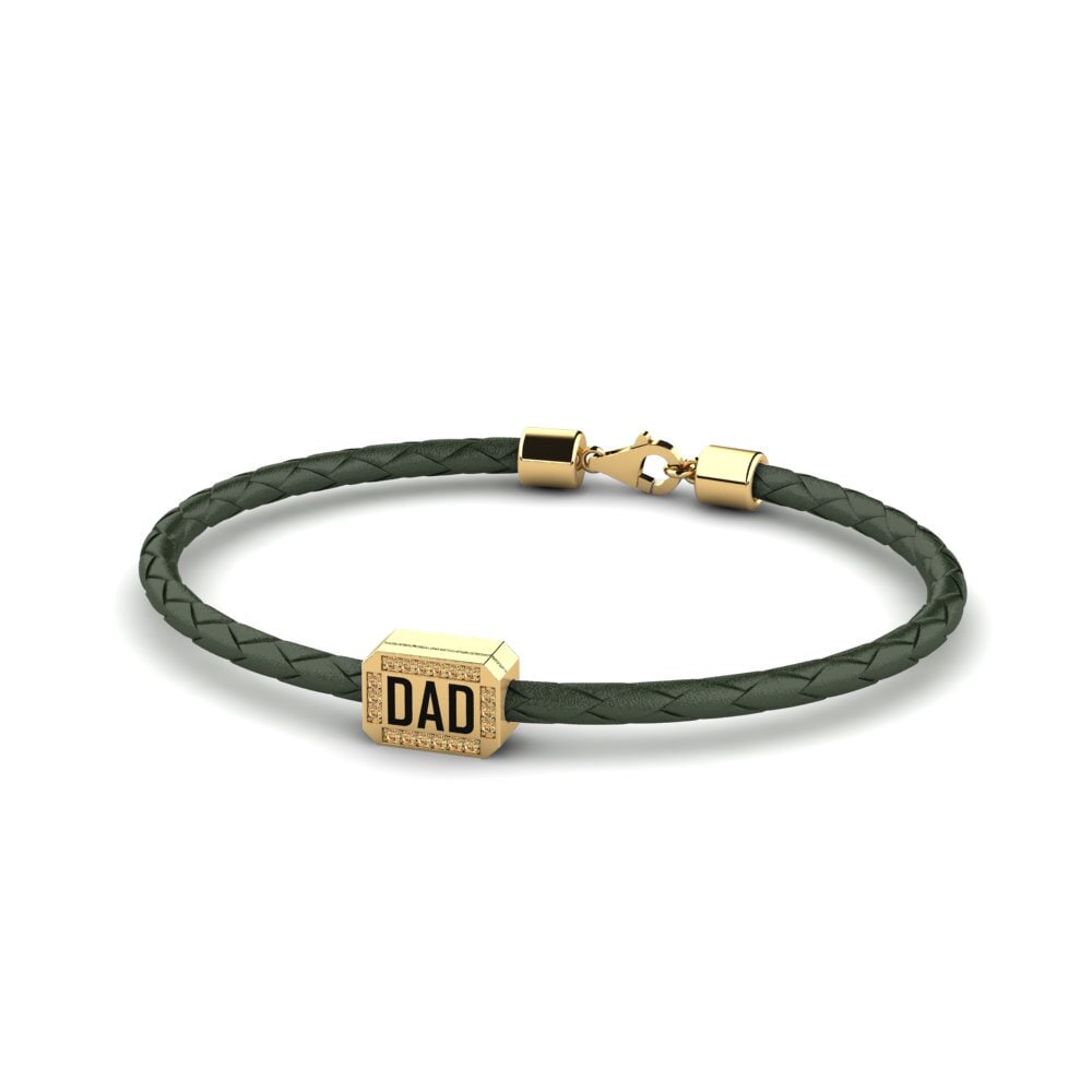18ct Yellow Gold Brown Diamond Men's Bracelet Caissier