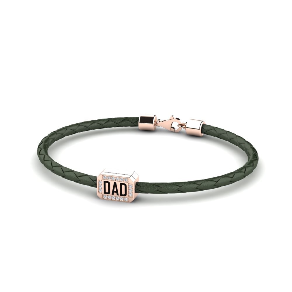 9ct Rose Gold Diamond Men's Bracelet Caissier