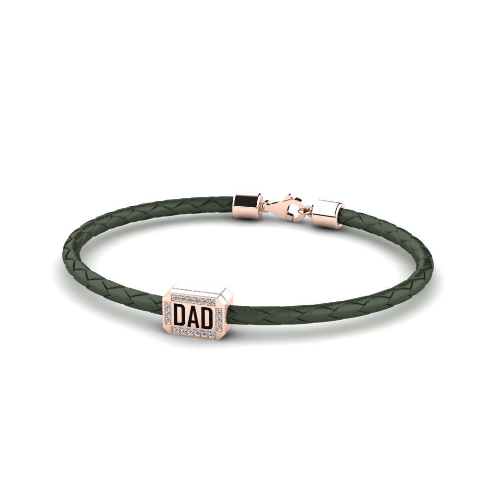 18ct Rose Gold Zirconia Men's Bracelet Caissier