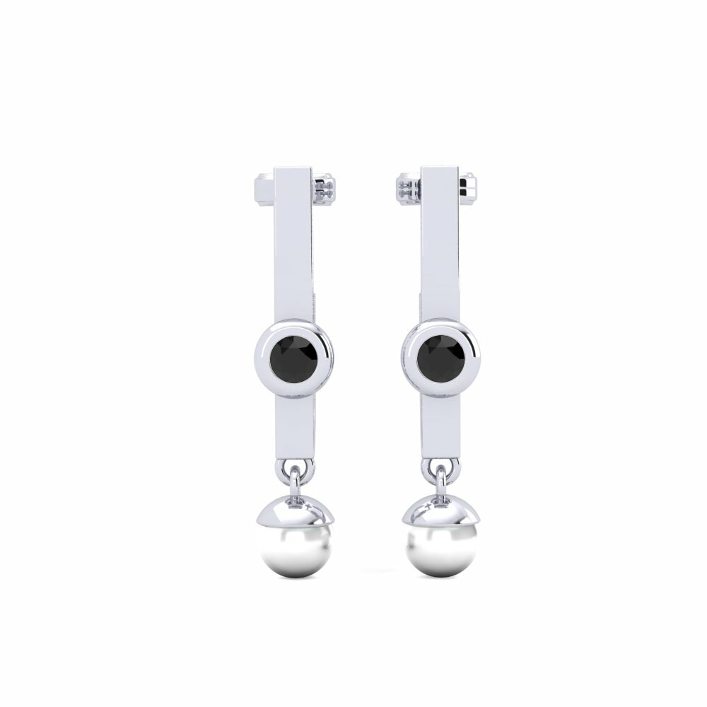 Diamant Noir Boucle d'oreille femme Calais