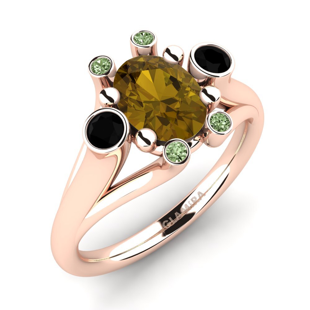Circón Marrón Anillo de compromiso Calanthe