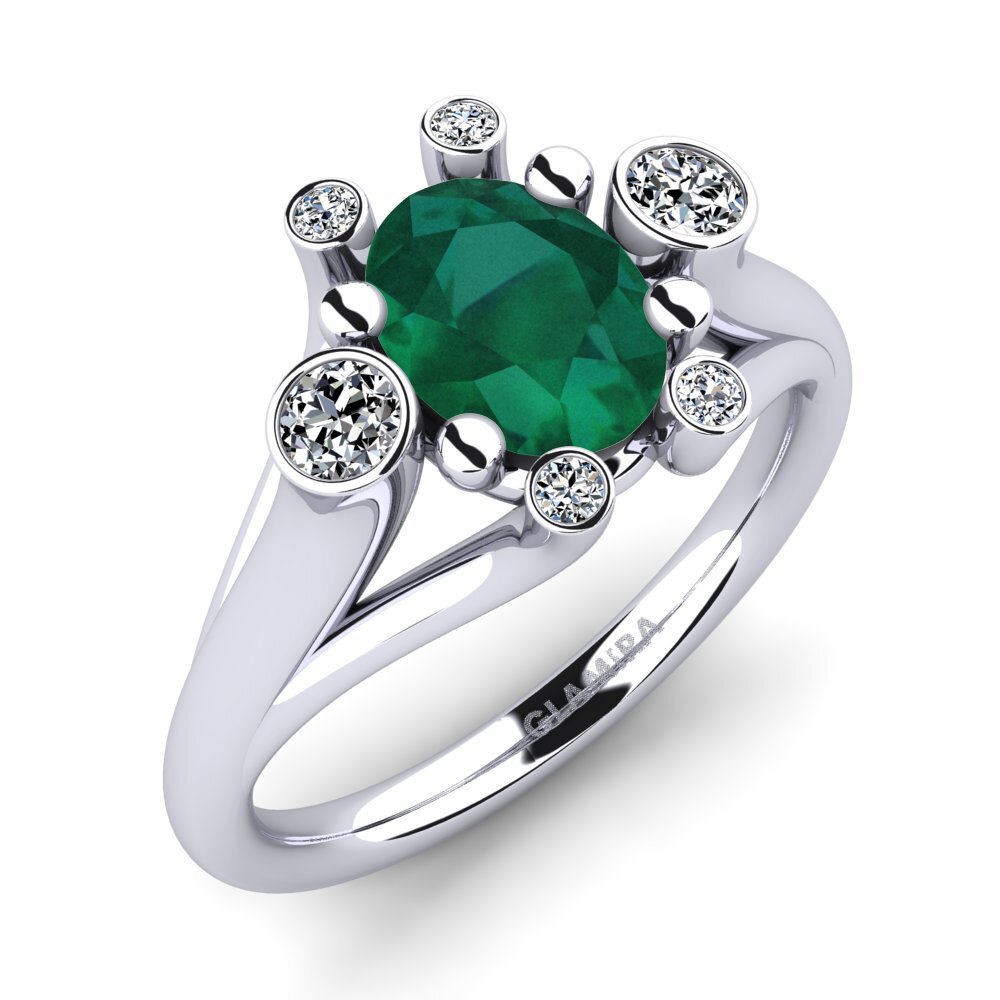 Bague En Argent 925 Sertie Zircon Blanc - Pavé Ovale, Taille 51, Occasion état Comme Neuf