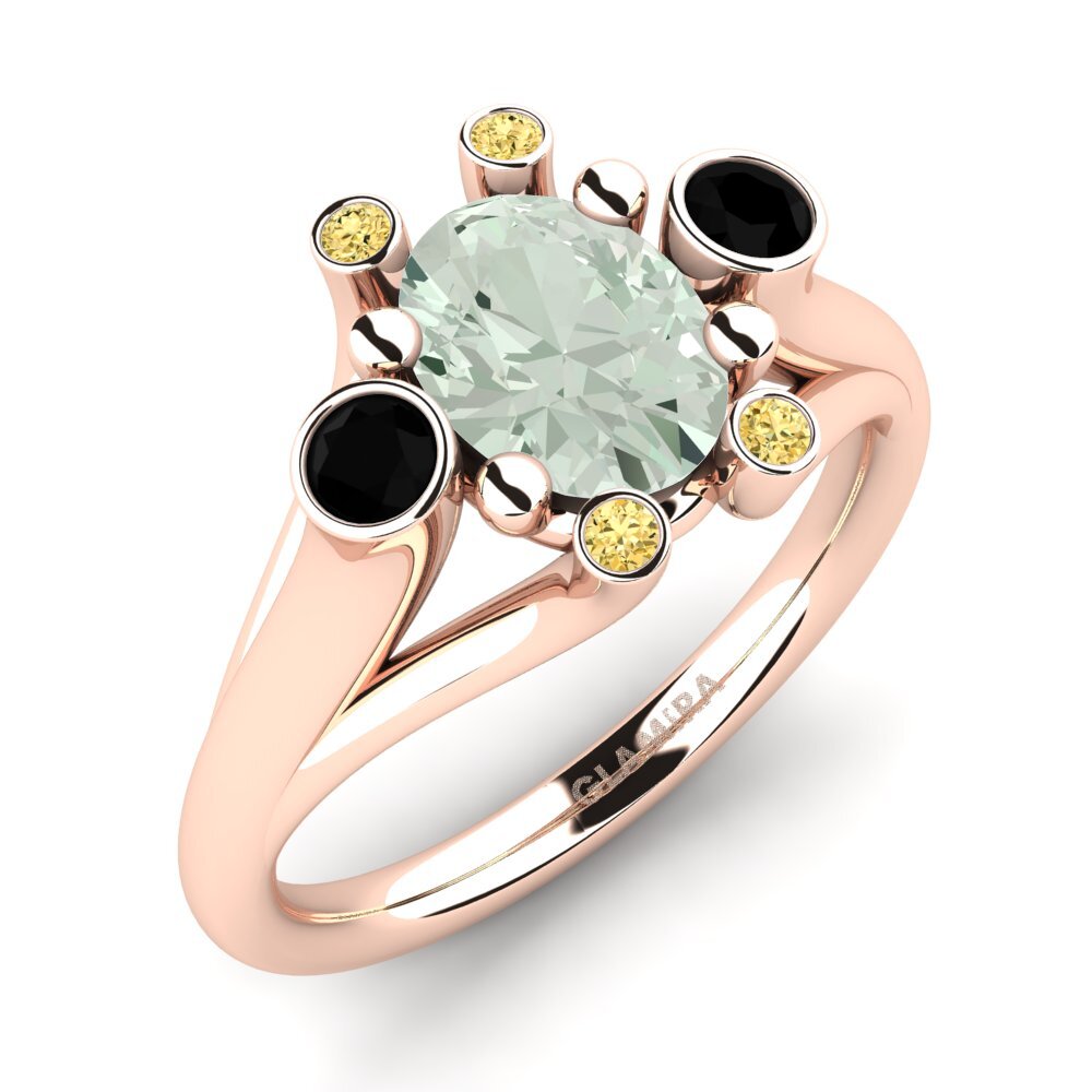 Amatista verde Anillo de compromiso Calanthe