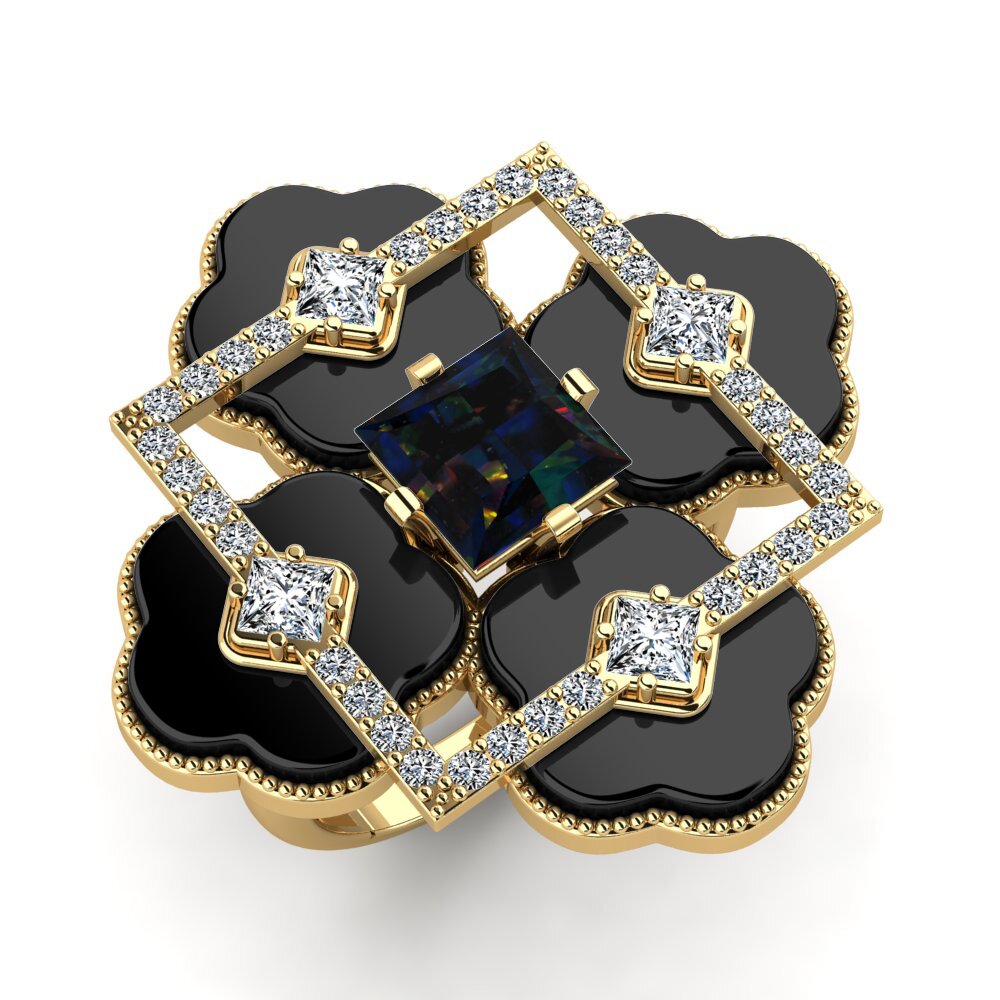 Black Opal Ring Caleb