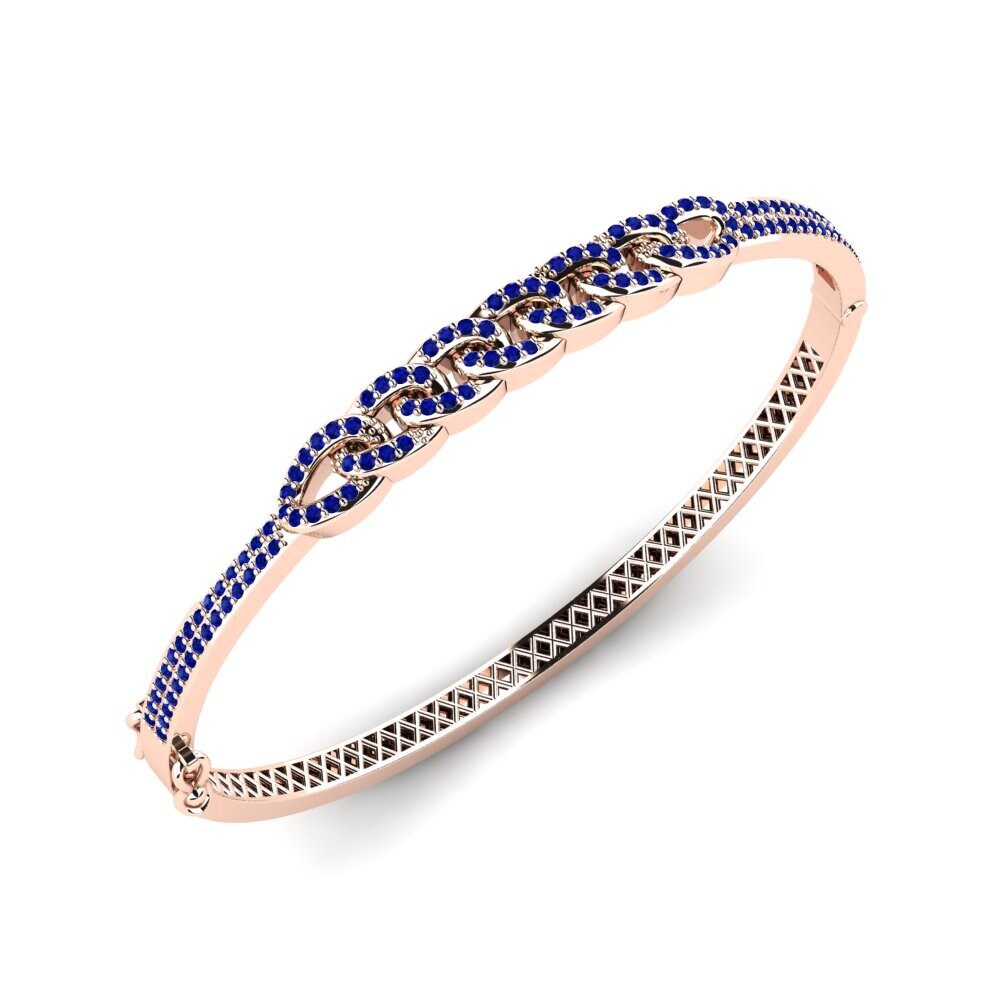14k Oro Rosa Zafiro SYLVIE Brazalete Calole