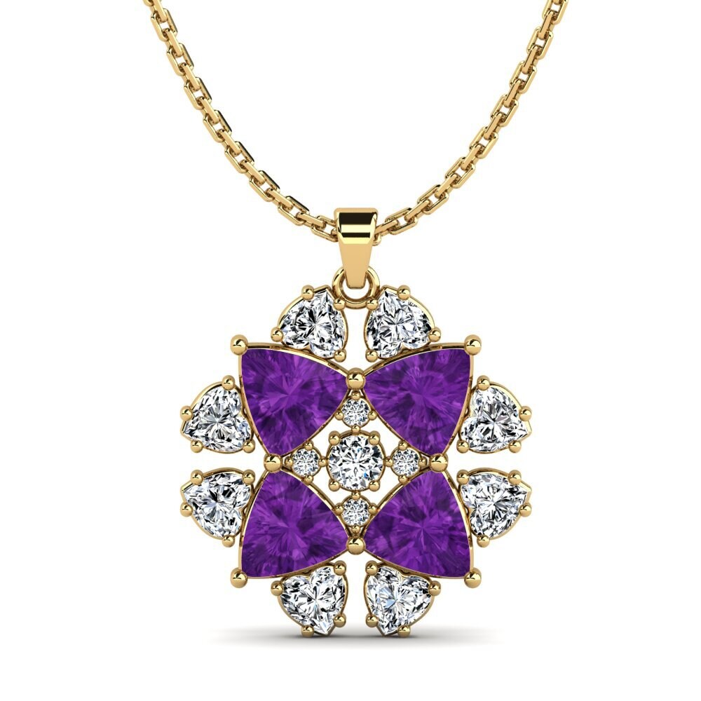 Amethyst Women's Pendant Caltrop