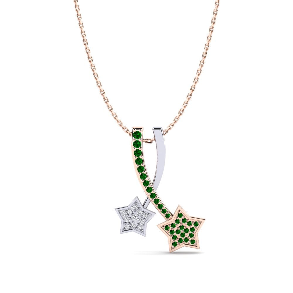 Circonita Verde Colgante de Mujer Calva