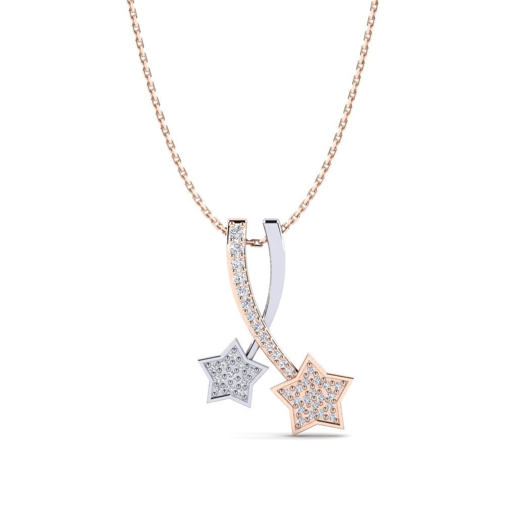 9ct Rose & White Gold Women's Pendant Calva