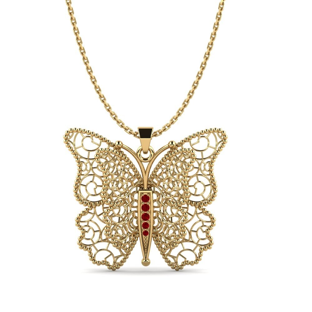 Red Zirconia Women's Pendant Camelotte