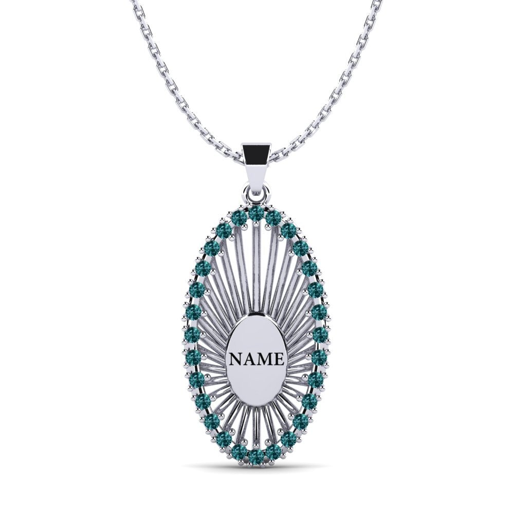 Blauer Diamant Damen anhänger Camembert