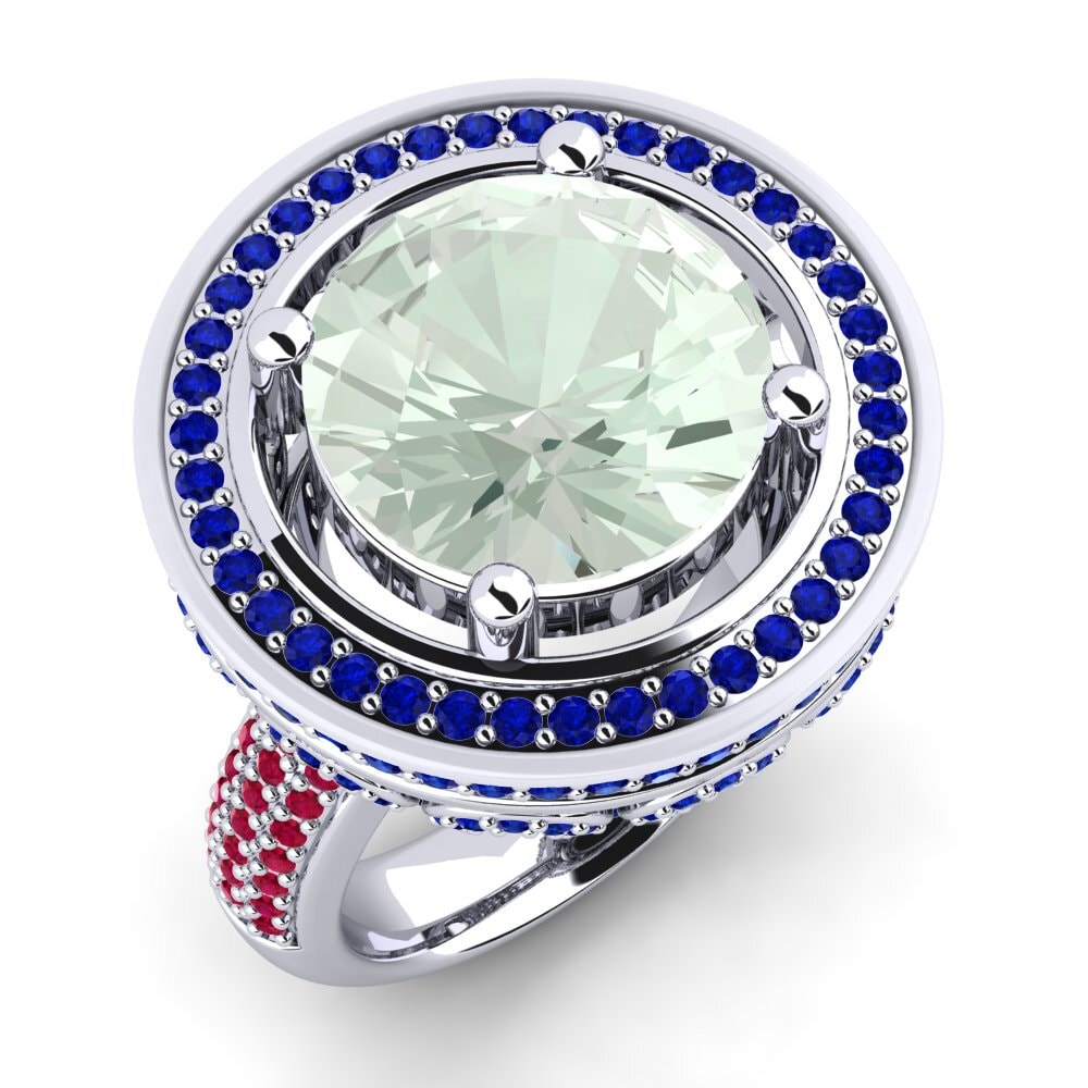 Green Amethyst Ring Camilla