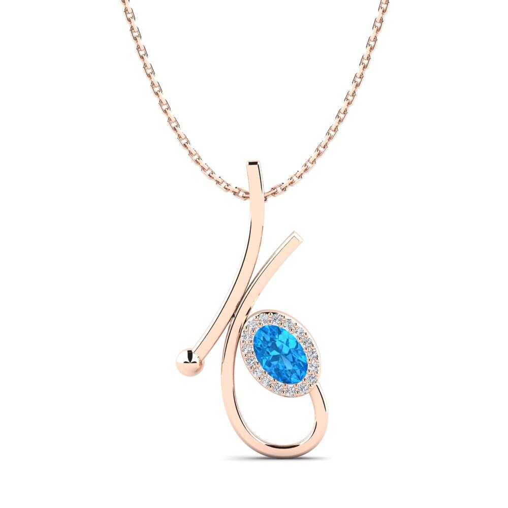 Blue Topaz Women's Pendant Camouflettin