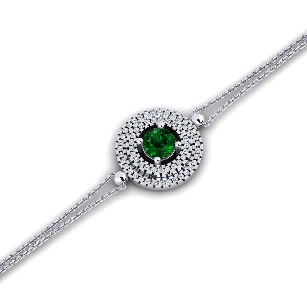 9ct White Gold Tsavorite Women's Bracelet Camperra