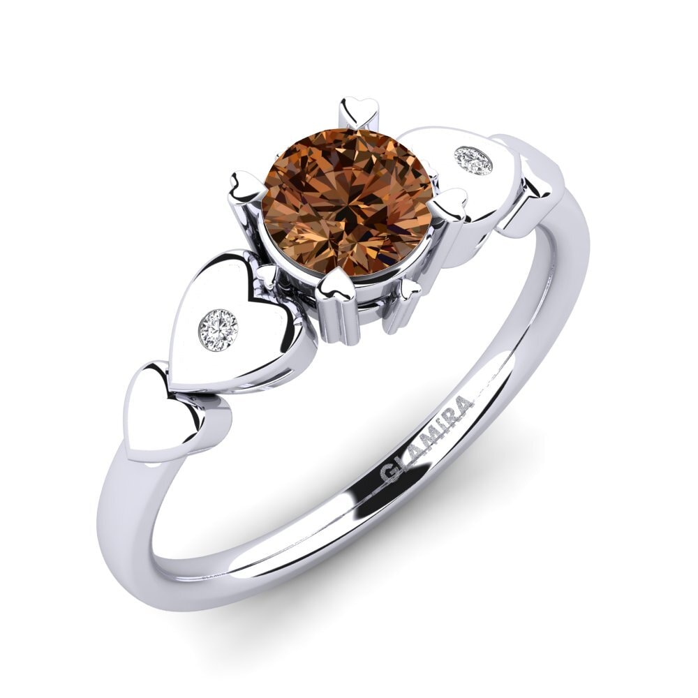 Brown Diamond Engagement Ring Camponilla