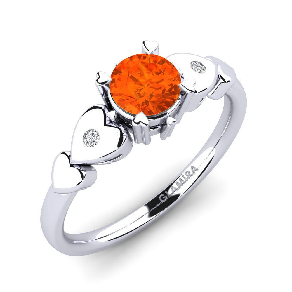 Fire Opal Engagement Ring Camponilla
