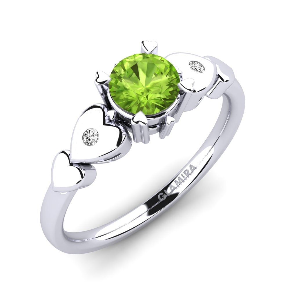 Peridoto Anillo de compromiso Camponilla