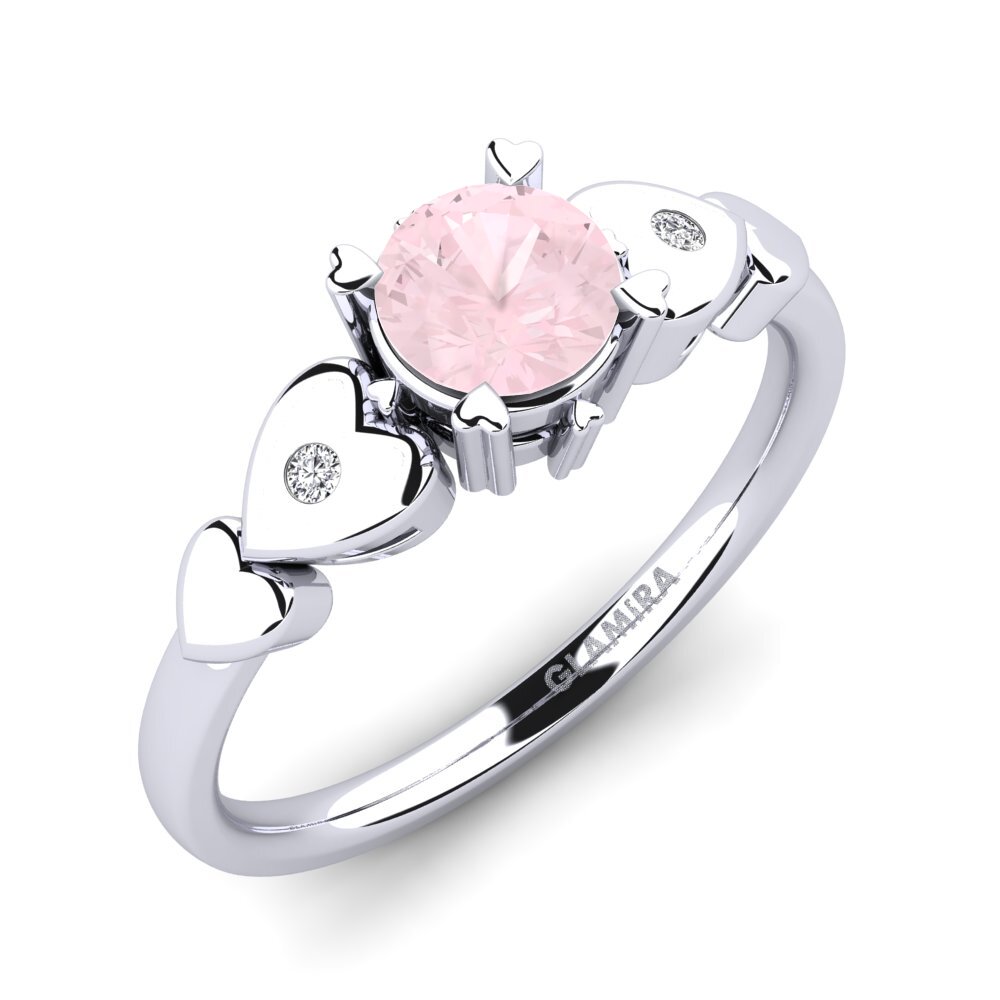 Rose Quartz Engagement Ring Camponilla