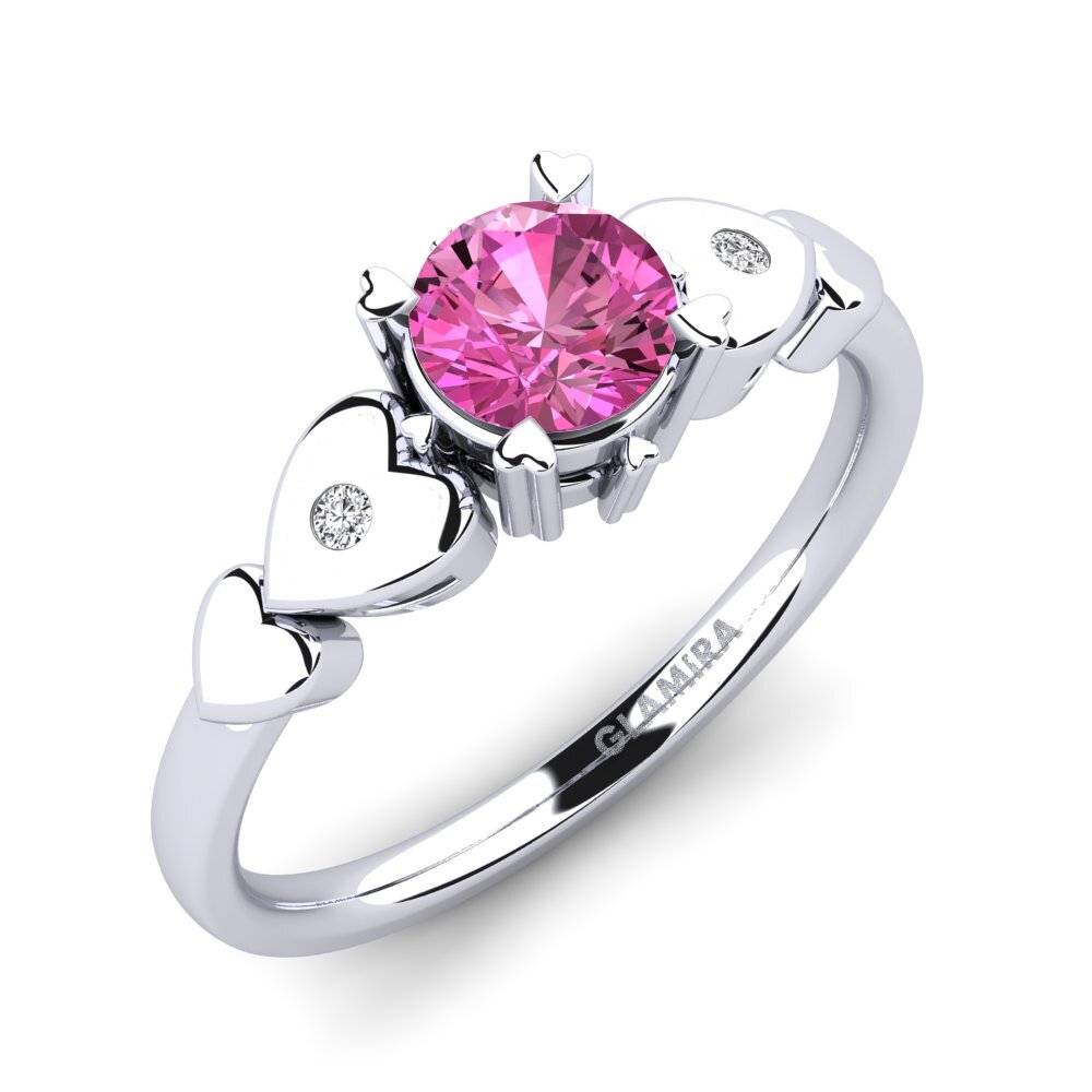 Pink Topaz Engagement Ring Camponilla
