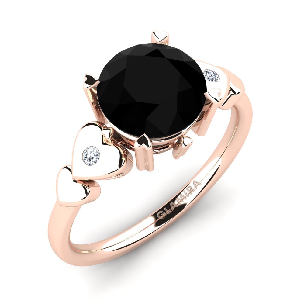 Black Onyx Engagement Ring Camponilla 2.0 crt