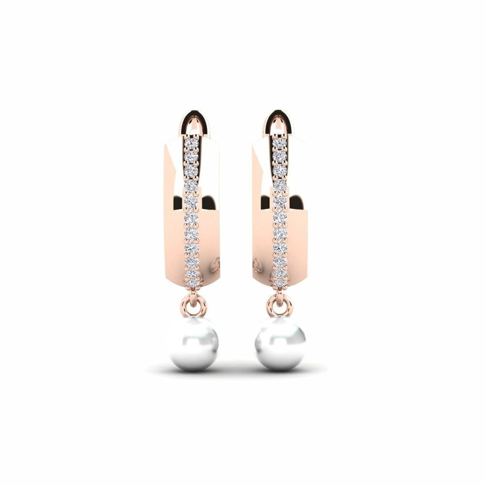 14k Rose Gold Women's Earring Canap