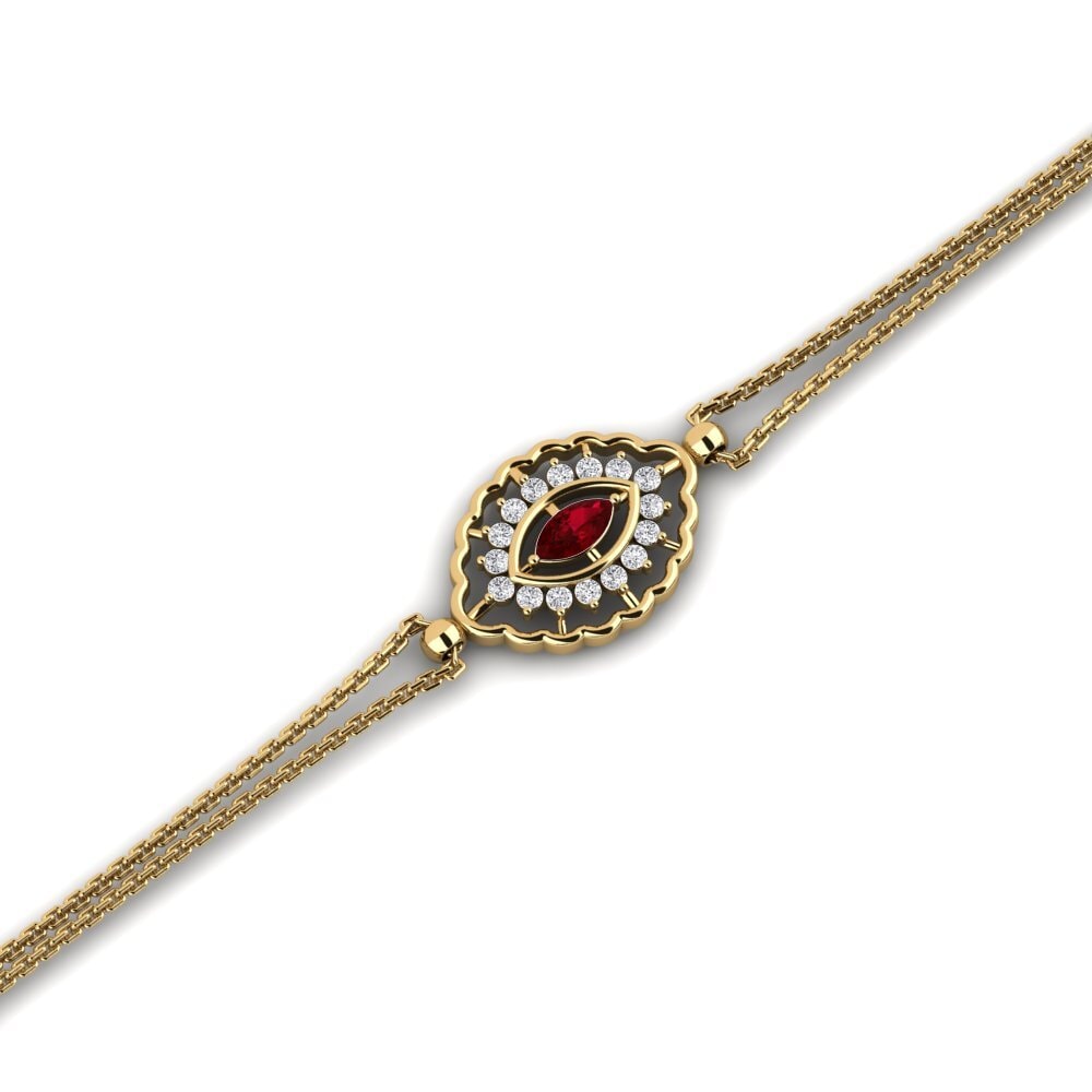 Marquesa Circonita Roja Pulsera de Mujer Canirowas