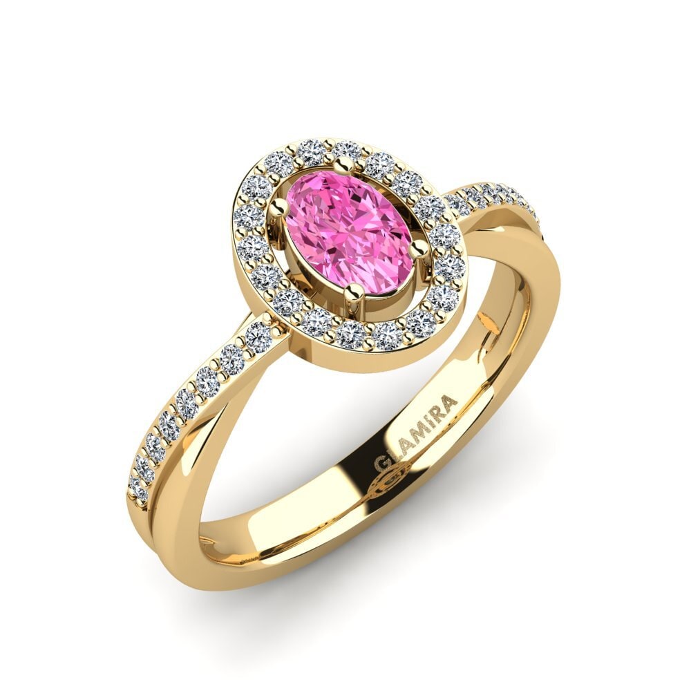 Pink Topaz Women's Ring Caol