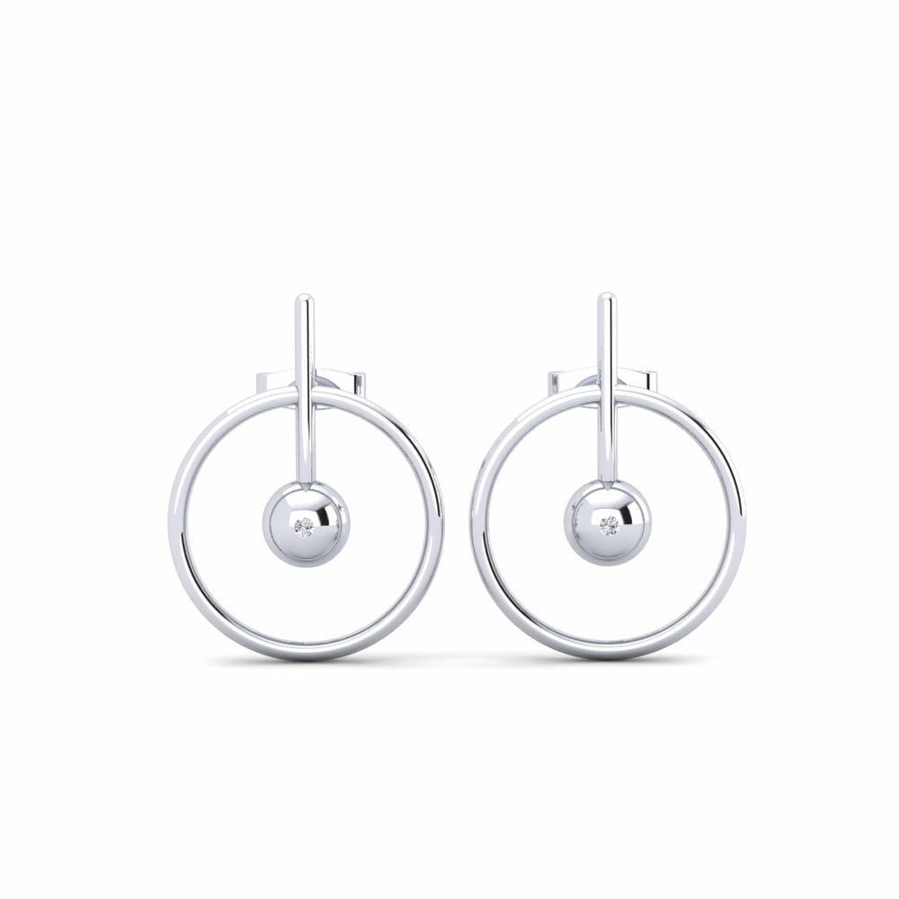 18k White Gold Earring Capito