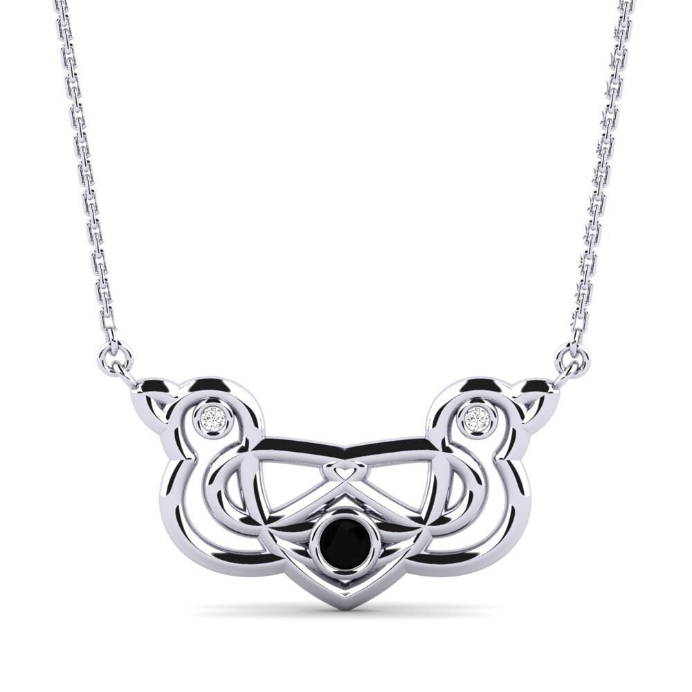 Ónix Negro Collar de Mujer Capitones
