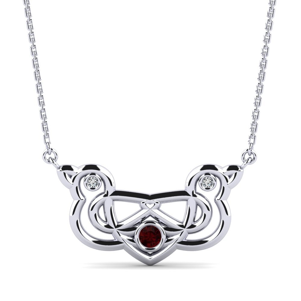 Garnet Women's Necklace Capitones