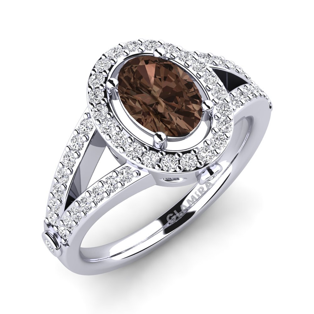 Smoky Quartz Engagement Ring Caprina