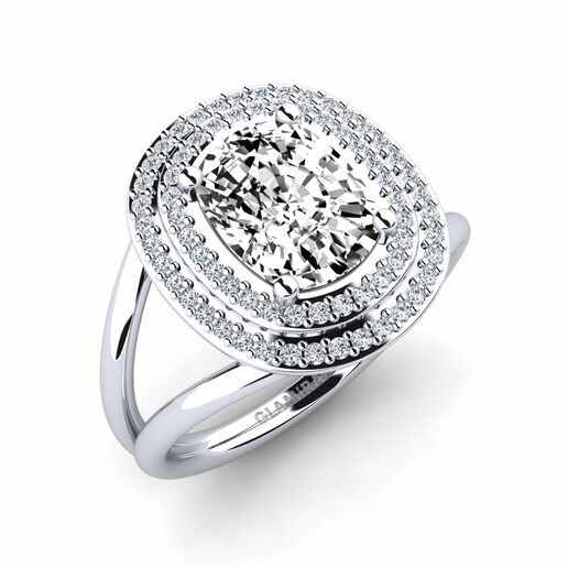 Ring Capritta 585 White Gold & Moissanite & Diamond