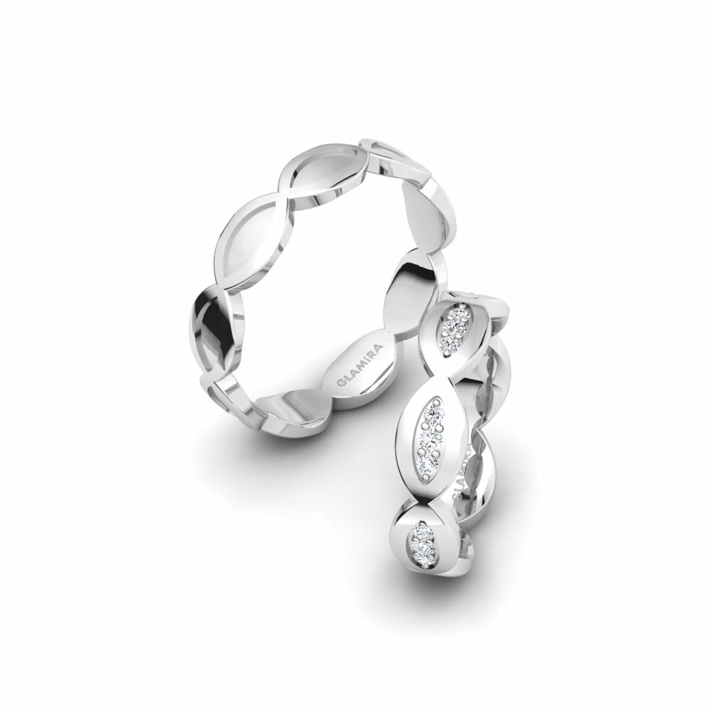 Twinset Wedding Rings Captivating Impulse 5 mm 585 White Gold Zirconia
