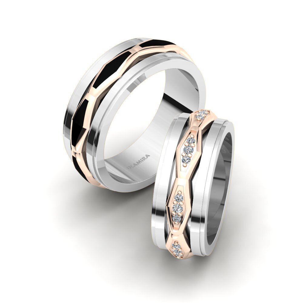 14k 白紅K金 結婚戒指 Captivating Spirit 8 mm