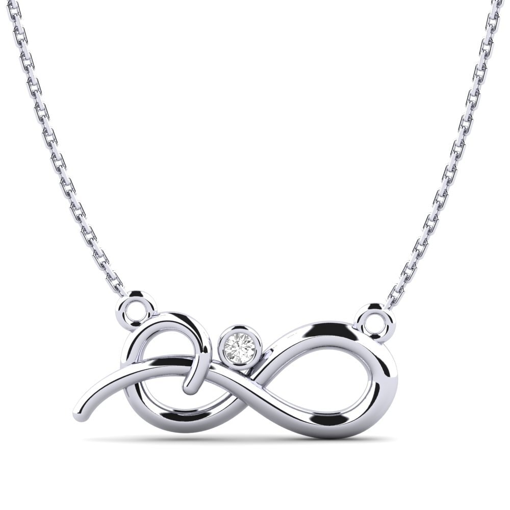 Plata 925 Zafiro blanco Collar de Mujer Captolia