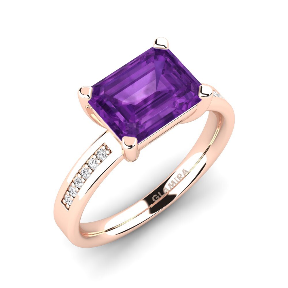14k Rose Gold Amethyst Engagement Ring Carabell