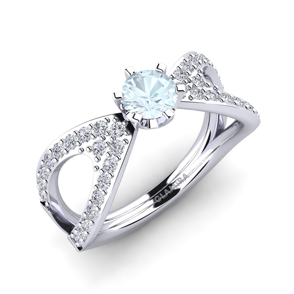Aquamarine Engagement Ring Carameleta