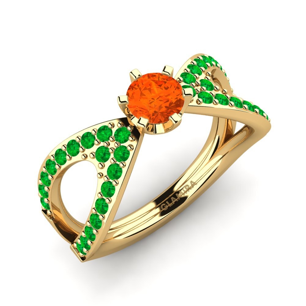 18K Yellow Gold Engagement Ring Carameleta
