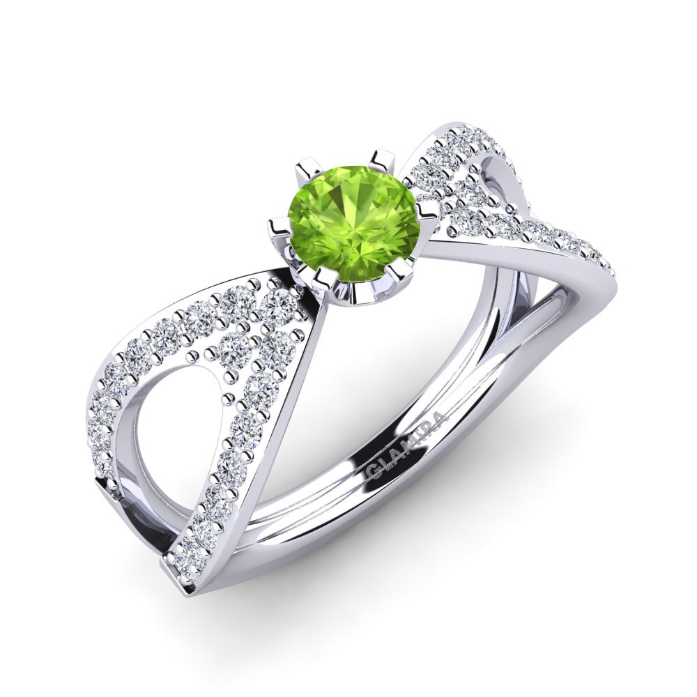 Peridot Engagement Ring Carameleta