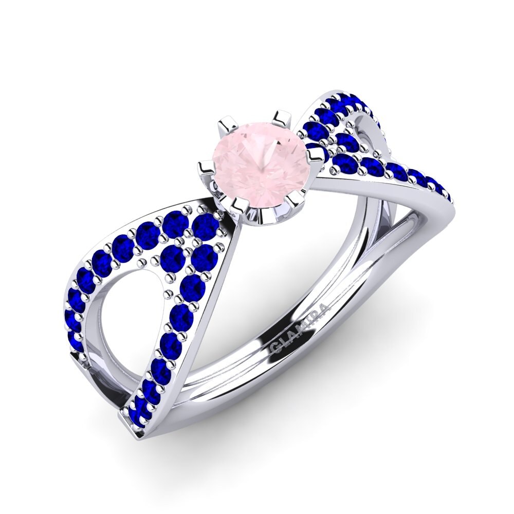 Rose Quartz Engagement Ring Carameleta