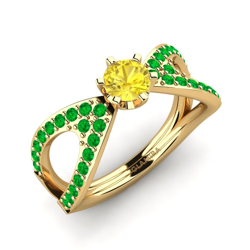18ct Yellow Gold Engagement Ring Carameleta